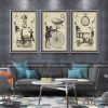 Bộ tranh canvas phong cách sơn dầu vẽ tay