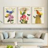 Bộ tranh canvas phong cách sơn dầu vẽ tay