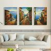 Bộ tranh canvas phong cách sơn dầu vẽ tay