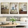 Bộ tranh canvas phong cách sơn dầu vẽ tay