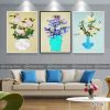 Bộ tranh canvas phong cách sơn dầu vẽ tay