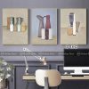 Bộ tranh canvas phong cách sơn dầu vẽ tay